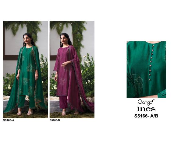 Ganga ines 5166 ladies dress material wholesalers in mumbai